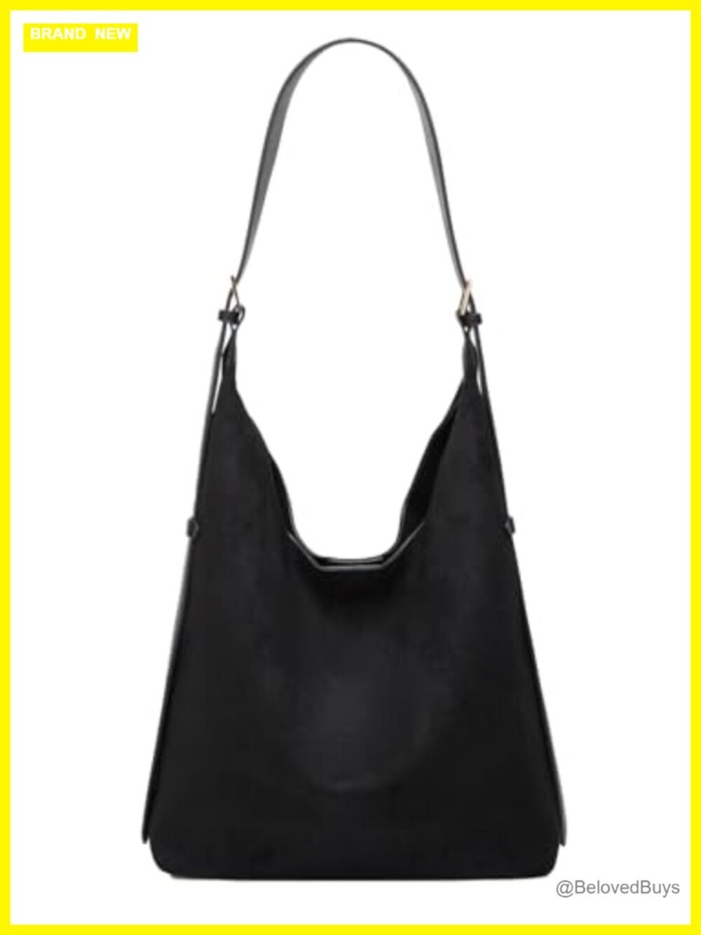 Faux Suede Hobo Bag for Women Slouchy Tote Shoulder Handbag Fall Purse Crossbody
